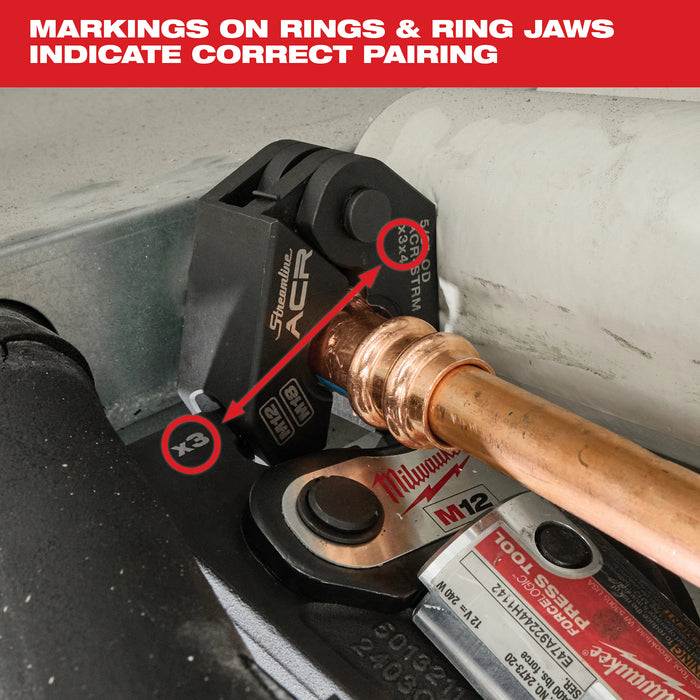 Milwaukee 3/4" STREAMLINE ACR RING 49-16-2655MX