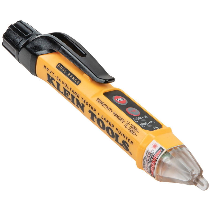 KLEIN TOOLS Non-Contact Voltage Tester Pen, Dual Range, w/ Laser Pointer