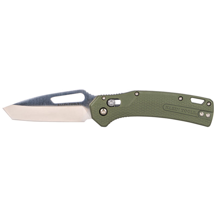 KLEIN TOOLS Tanto Blade KTO Resurgence Knife w/ Moss Green Handle