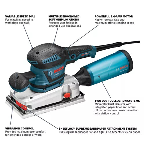 BOSCH 1/2-Sheet Orbital Finishing Sander