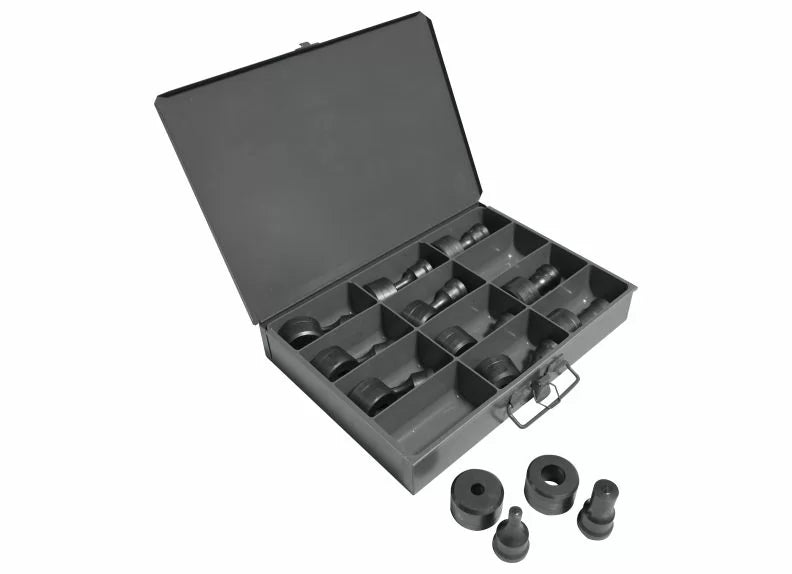 EDWARDS 12 PC. Round Punch & Die Set w/ Storage Case