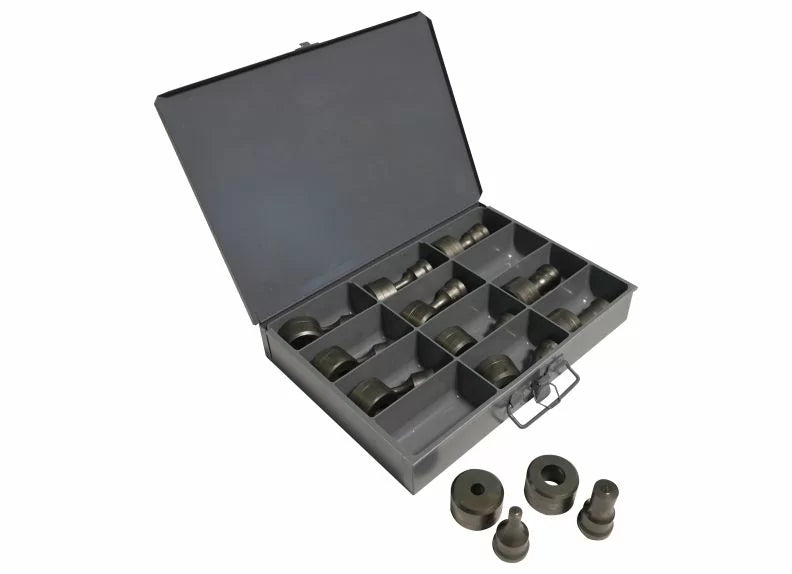 EDWARDS 12 PC. Round Metric Punch & Die Set w/ Storage Case