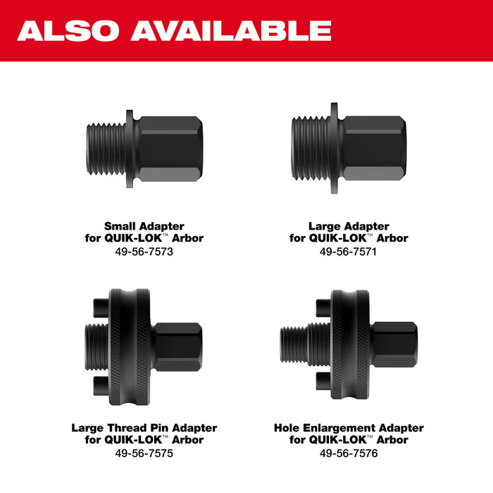 Milwaukee 3/8" QUIK-LOK™ Arbor Set 49-56-7545