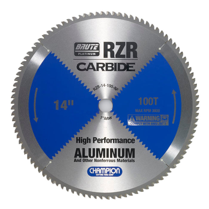 CHAMPION 14" 100T Brute RZR Carbide Circular Saw Blade