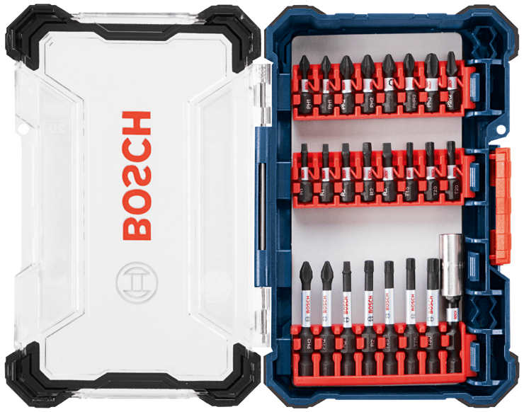 BOSCH 24 PC. IMPACT TOUGH™ Screwdriving Custom Case System Set