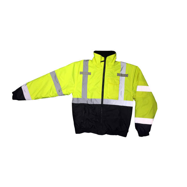 Radians SJ11QB Class 3 High Visibility Weatherproof Bomber Jacket with Quilted Built-in Liner
