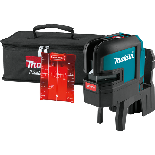MAKITA 12V MAX CXT® Self‑Leveling Cross‑Line/4‑Point Red Beam Laser (Tool Only)