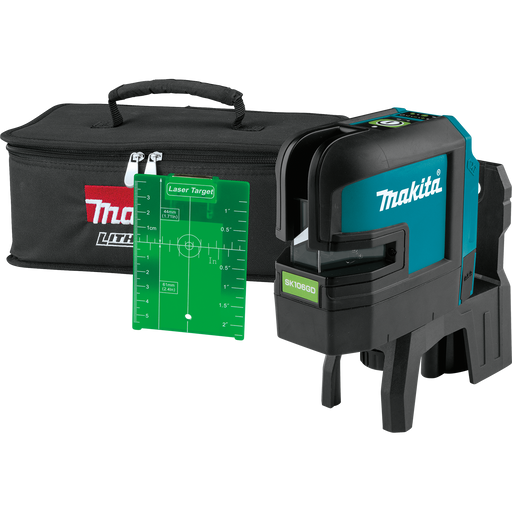 MAKITA 12V MAX CXT® Self‑Leveling Cross‑Line/4‑Point Green Beam Laser (Tool Only)
