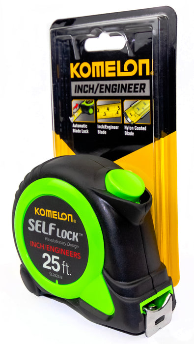Komelon 25' x 1" Green Self-Lock - Inch/Engineer