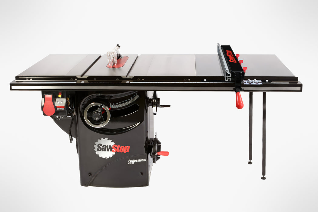 Professional 1.75HP Cabinet Saw with 36” Professional T-Glide Advance Rip Fence, Rails & Extension Table PCS175-ATGP36