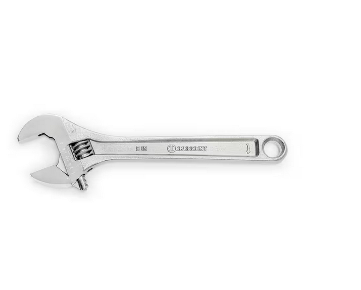 Crescent 8" Adjustable Wrench, Plated Finish