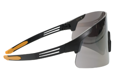 Site Boss Enhanced Coverage Frameless Safety Glasses, with Black Temples, Gold Mirror Plus Lens, and Anti-Scratch Coating 250-40-0007
