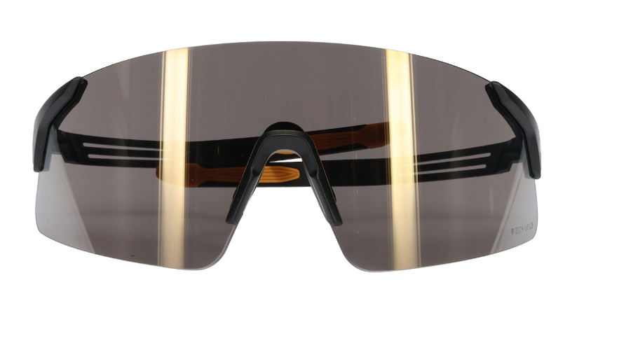 Site Boss Enhanced Coverage Frameless Safety Glasses, with Black Temples, Gold Mirror Plus Lens, and Anti-Scratch Coating 250-40-0007