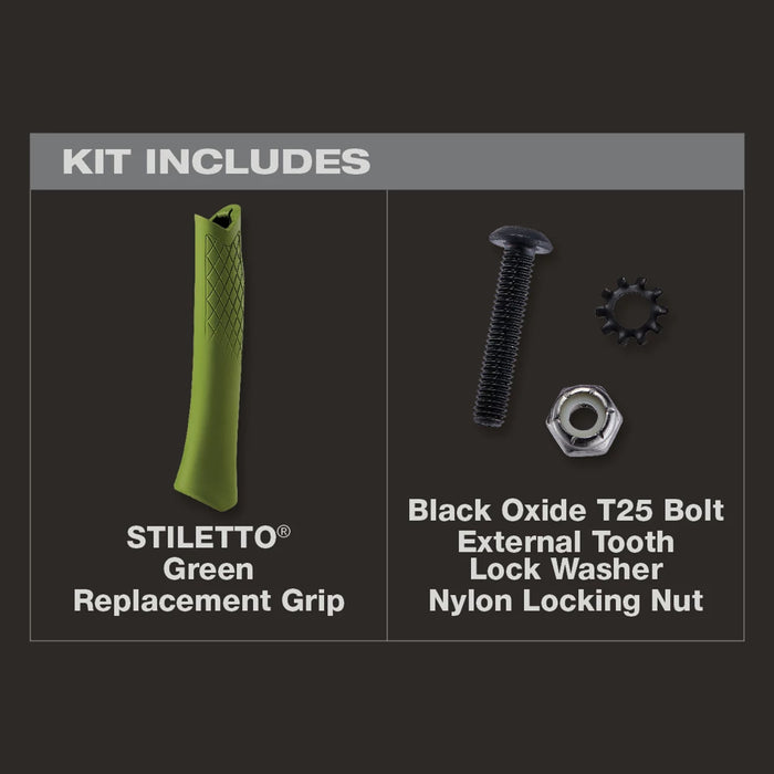 STILETTO GREEN CRVD REPL GRIP TBRG-G