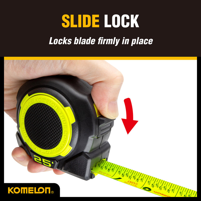 Komelon 25' x 1" True Control Tape Measure