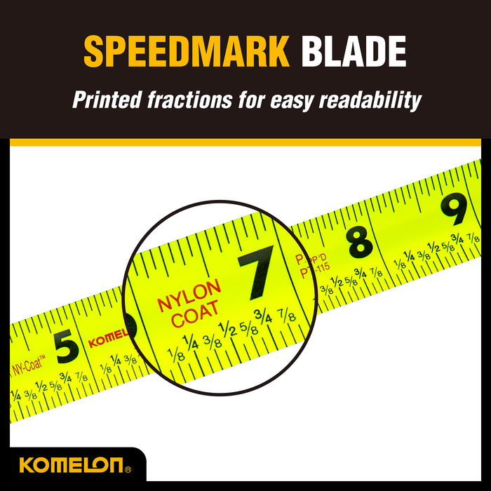 Komelon 25' x 1" True Control Tape Measure