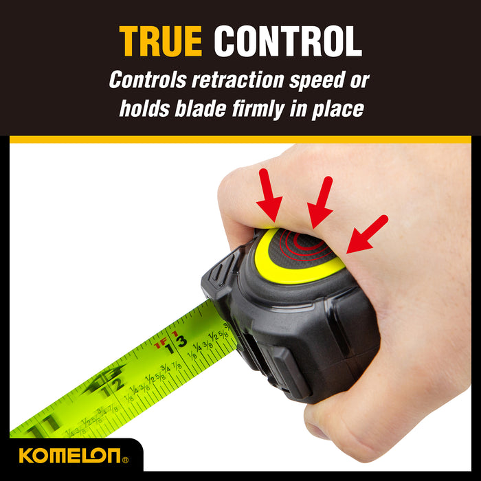 Komelon 25' x 1" True Control Tape Measure