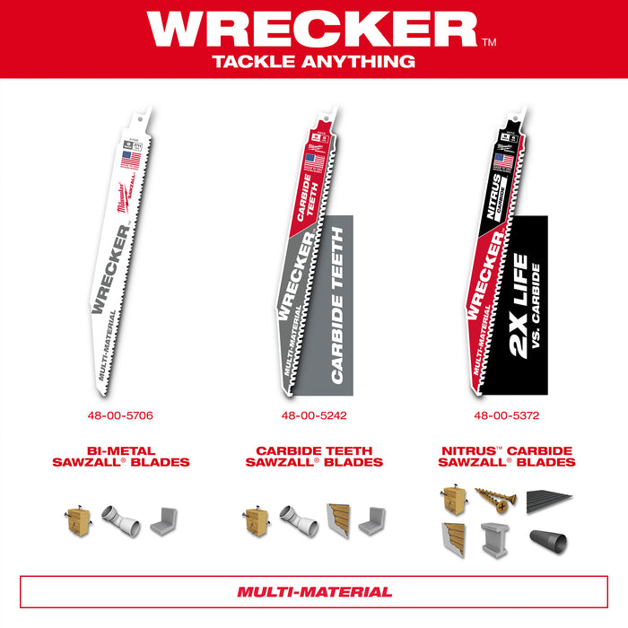 Milwaukee 8 in. 8/12TPI Sawzall Blade 48-01-2093