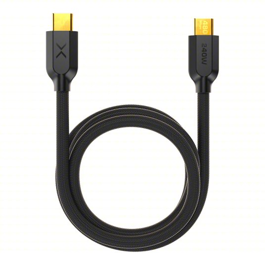 NOCO USB-C Cable 240W: Type C End 1, Type C End 2, Black, 3 ft Lg, 3.1 USB Specification, USB Cable