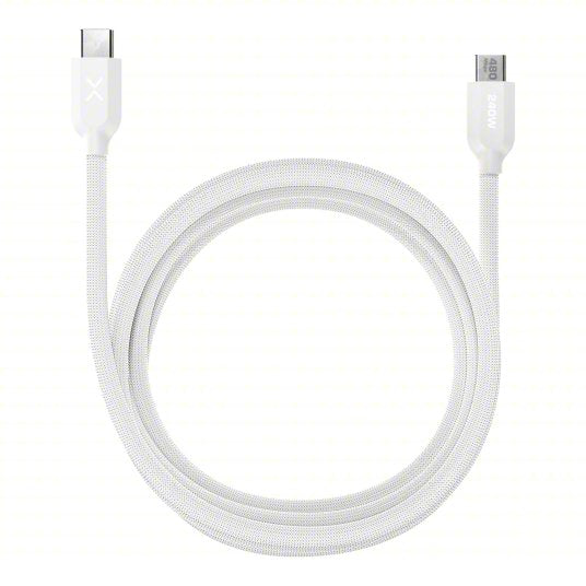 NOCO USB-C Cable 240W: Type C End 1, Type C End 2, White, 10 ft Lg, 3.1 USB Specification, USB Cable