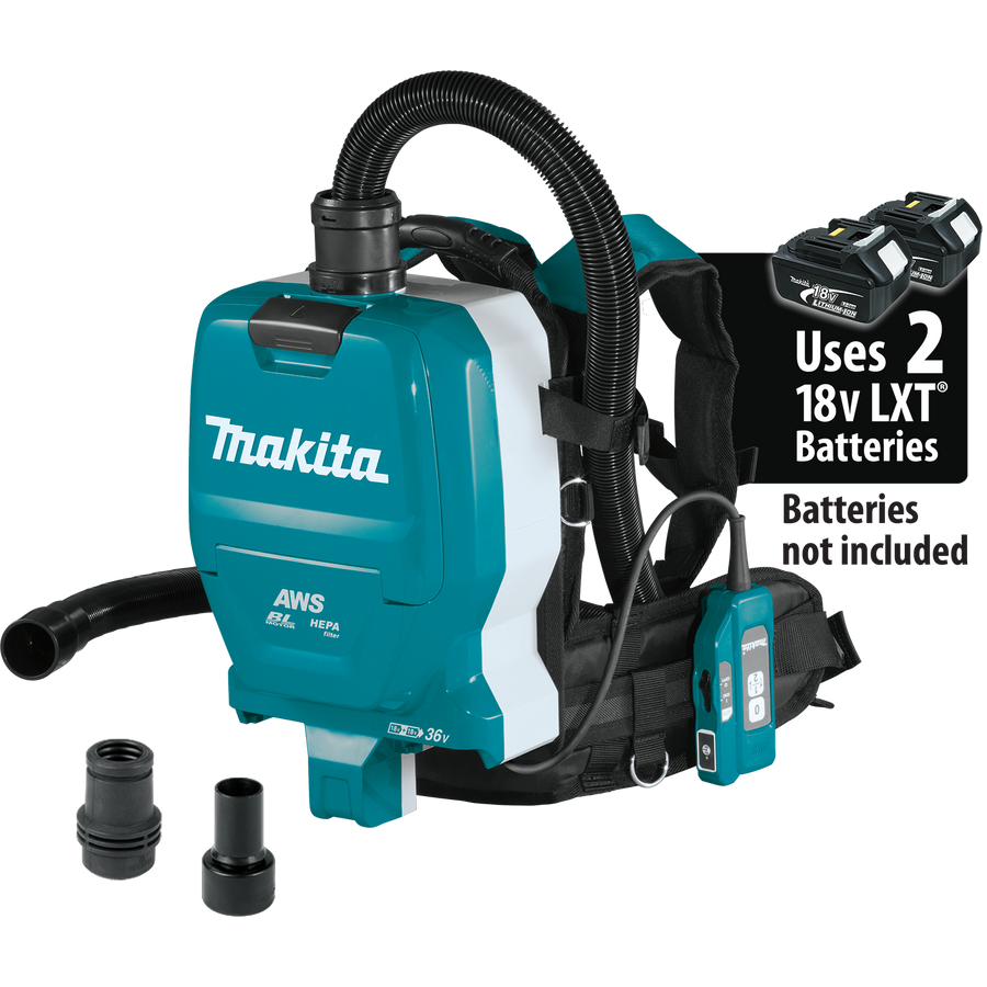MAKITA 36V (18V X2) LXT® 1/2 Gallon HEPA Filter Backpack Dry Dust Extractor (Tool Only)