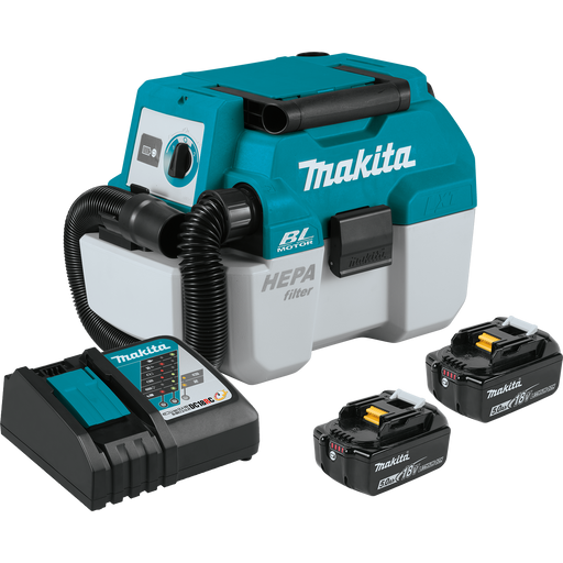 MAKITA 18V LXT® 2 Gallon HEPA Filter Portable Wet/Dry Dust Extractor/Vacuum Kit