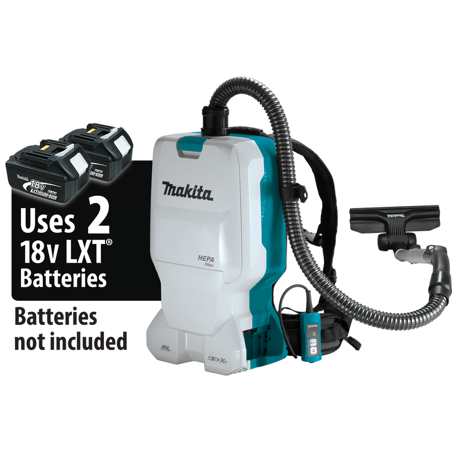 MAKITA 36V (18V X2) LXT® 1.6 Gallon HEPA Filter Backpack Dry Vacuum (Tool Only)