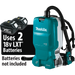 MAKITA 36V (18V X2) LXT® 1.6 Gallon HEPA Filter Backpack Dry Dust Extractor (Tool Only)