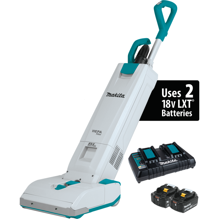 MAKITA 36V (18V X2) LXT® 1.3 Gallon HEPA Filter 12" Upright Vacuum Kit