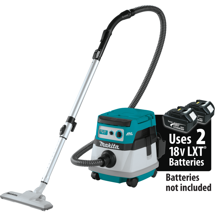 MAKITA 36V (18V X2) LXT® 2.1 Gallon Wet/Dry Dust Extractor/Vacuum (Tool Only)