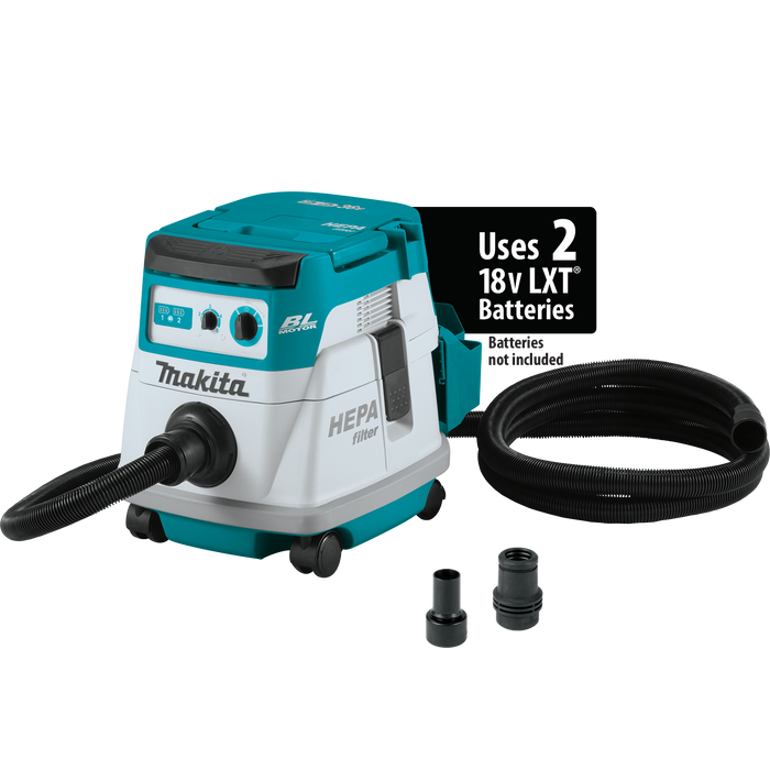 MAKITA 36V (18V X2) LXT® 2.1 Gallon HEPA Filter Dry Dust Extractor (Tool Only)