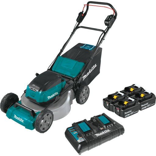 MAKITA 36V (18V X2) LXT® 21" Commercial Lawn Mower Kit w/ 4 Batteries