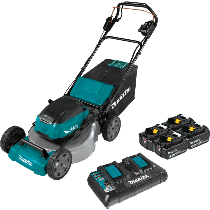 MAKITA 36V (18V X2) LXT® 21" Self‑Propelled Commercial Lawn Mower Kit w/ 4 Batteries