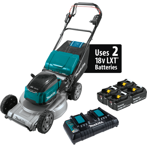 MAKITA 36V (18V X2) LXT® 21" Self‑Propelled Commercial Lawn Mower Kit w/ 4 Batteries