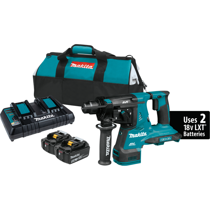 MAKITA 36V (18V X2) LXT® 1‑1/8" SDS‑PLUS AVT® Rotary Hammer Kit