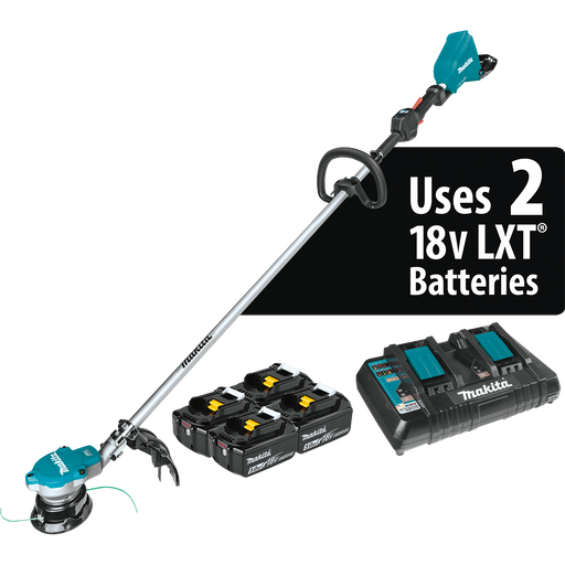 MAKITA 36V (18V X2) LXT® String Trimmer Kit w/ 4 Batteries