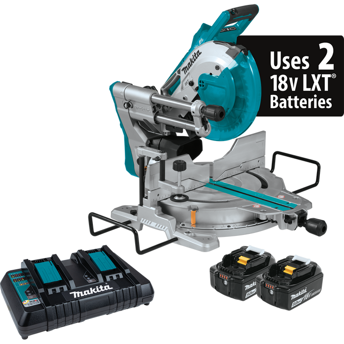 MAKITA 36V (18V X2) LXT® 10" Dual‑Bevel Sliding Compound Miter Saw w/ Laser Kit