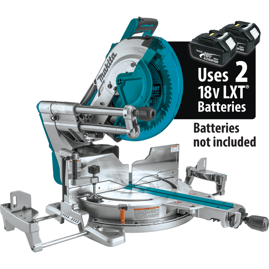 MAKITA 36V (18V X2) LXT® 12" Dual‑Bevel Sliding Compound Miter Saw w/ Laser (Tool Only)