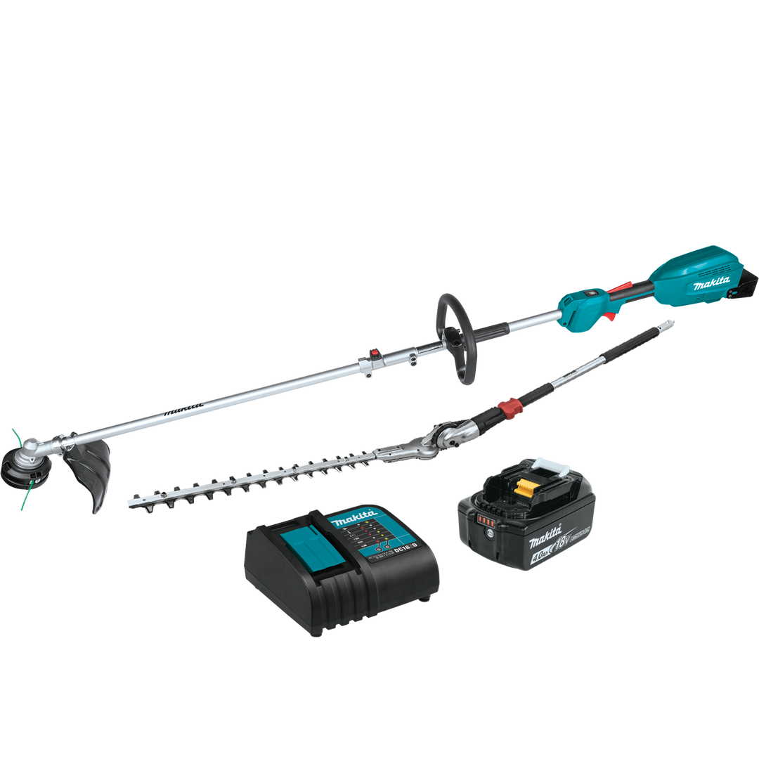 MAKITA  18V LXT® Couple Shaft Power Head Kit w/ 13" String Trimmer & 20" Hedge Trimmer Attachments