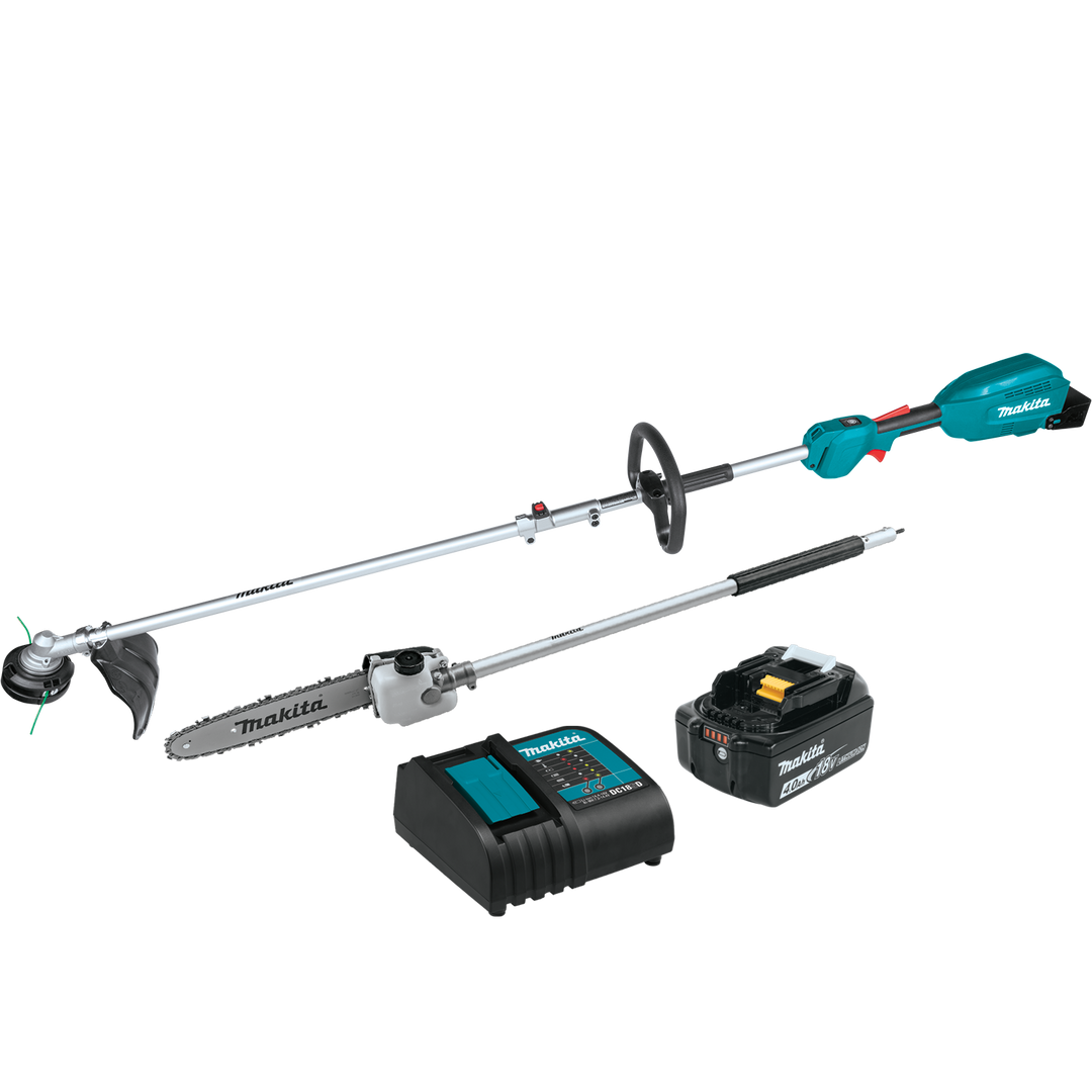 MAKITA 18V LXT® Couple Shaft Power Head Kit w/ 13" String Trimmer & 10" Pole Saw Attachments