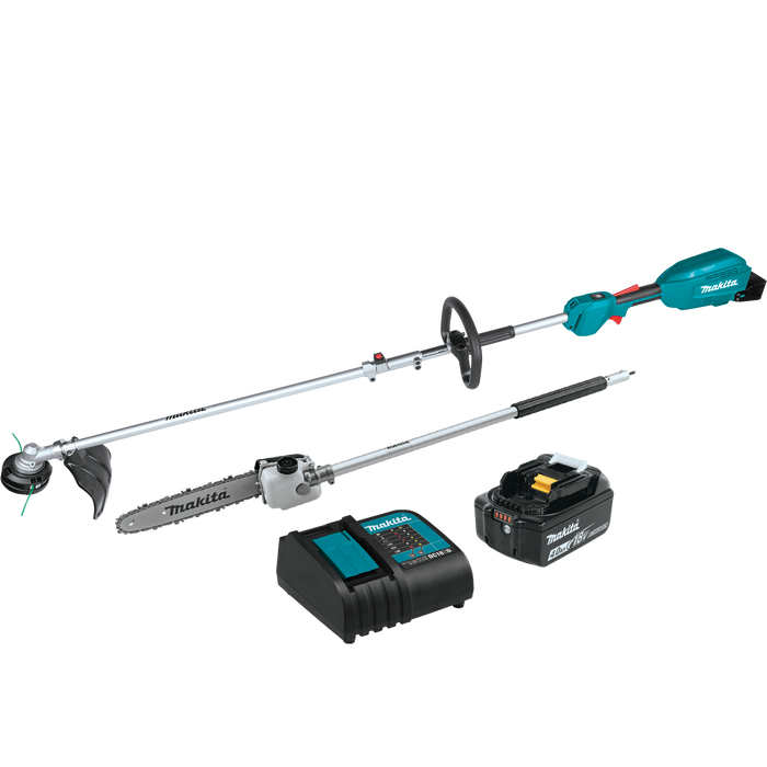 MAKITA 18V LXT® Couple Shaft Power Head Kit w/ 13" String Trimmer & 10" Pole Saw Attachments