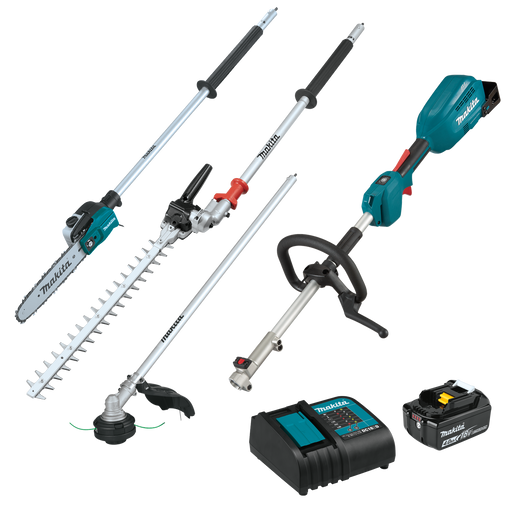 MAKITA 18V LXT® Couple Shaft Power Head Kit w/ String Trimmer, Pole Saw, & Articulating Hedge Trimmer Attachments