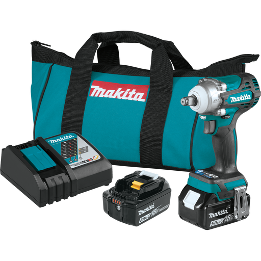 MAKITA 18V LXT® 4‑Speed 1/2" Sq. Drive Impact Wrench w/ Friction Ring Anvil Kit