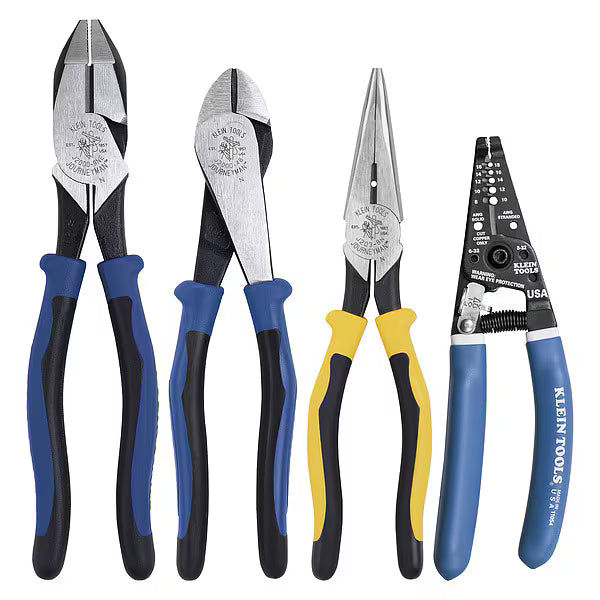 Klein Tools 4 Piece Plier Set Ergonomic Handle