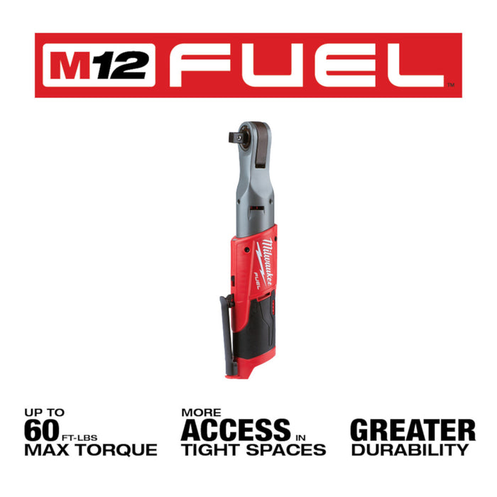 Trinquete MILWAUKEE M12™ FUEL™ de 1/2" (solo herramienta)