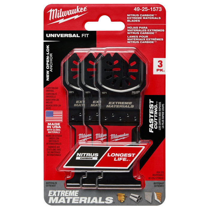 MILWAUKEE NITRUS CARBIDE™ Extreme Materials Universal Fit OPEN-LOK™ Multi-Tool Blade