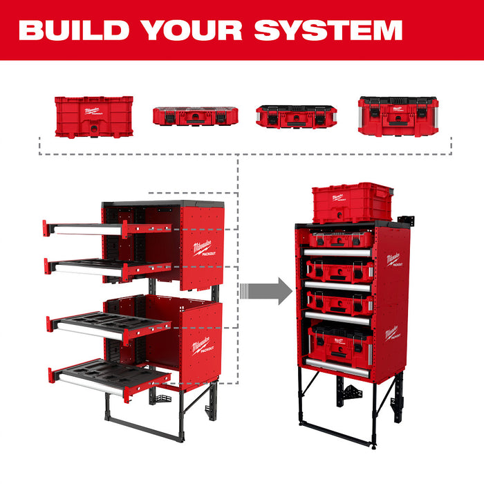Milwaukee 48-21-8000 PACKOUT Rack Drawer Storage System w/ 50 lbs Capacity 48-21-8000