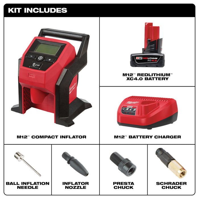 MILWAUKEE M12™ Compact Inflator Kit