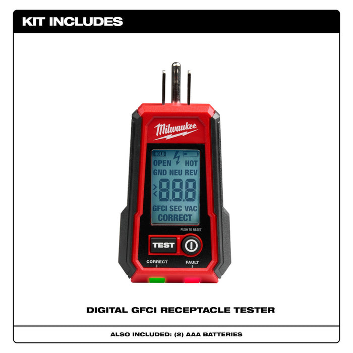MILWAUKEE Digital GFCI Receptacle Tester