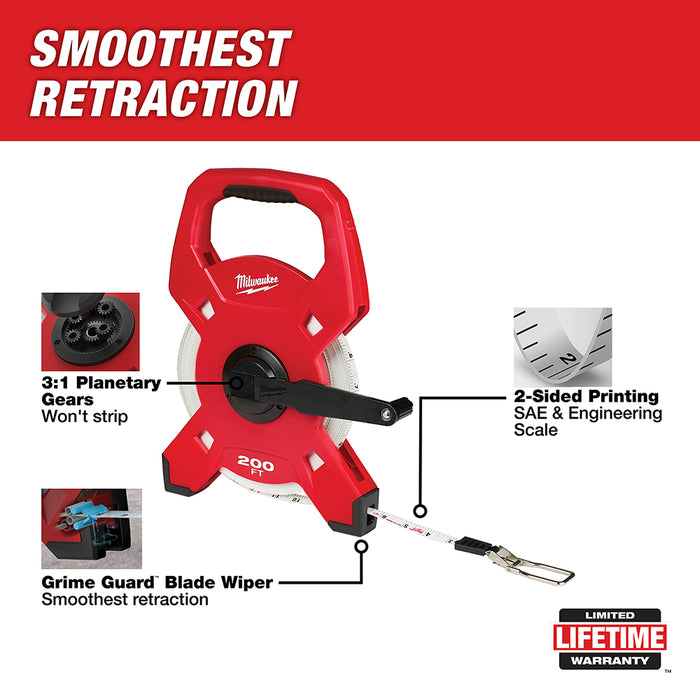 Milwaukee Tools 200' Open Reel Tape 48-22-5302 Q4